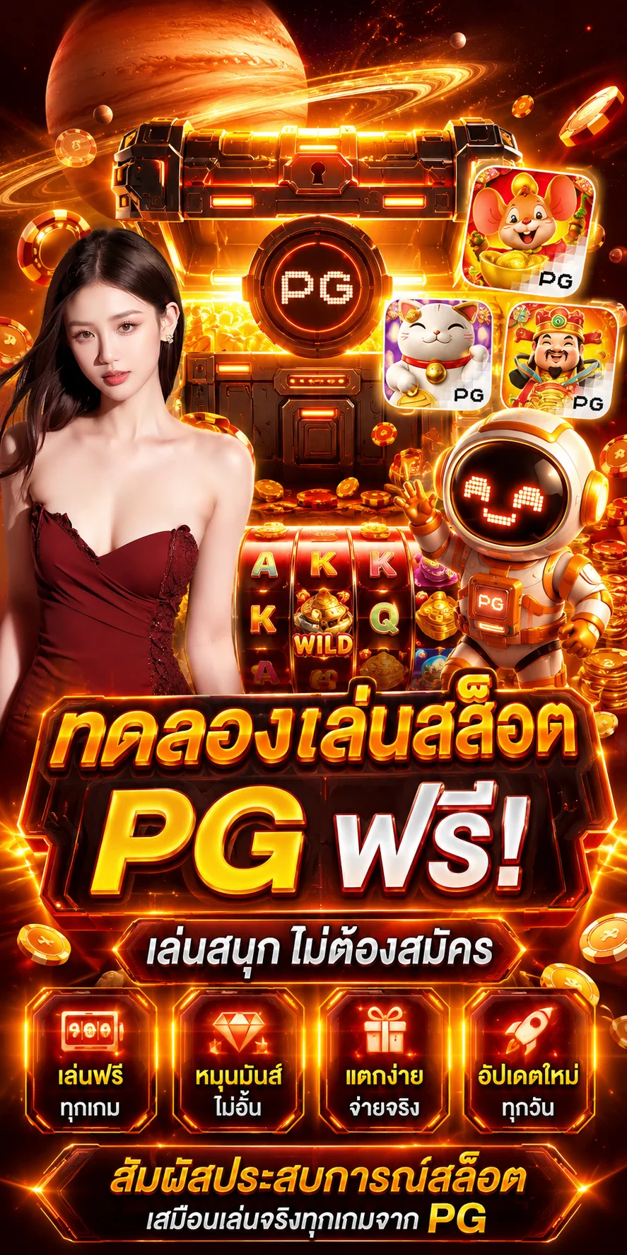 ทดลองเล่นสล็อต PG ฟรีบน HISO168